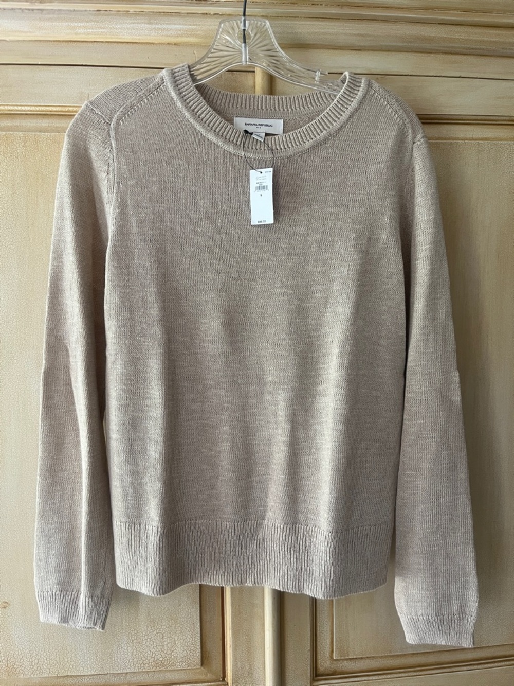 Banana Republic dark Beige Crewneck Sweater-NWT-size S